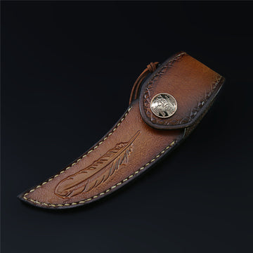 The Feather Damascus Steel Fixed Blade